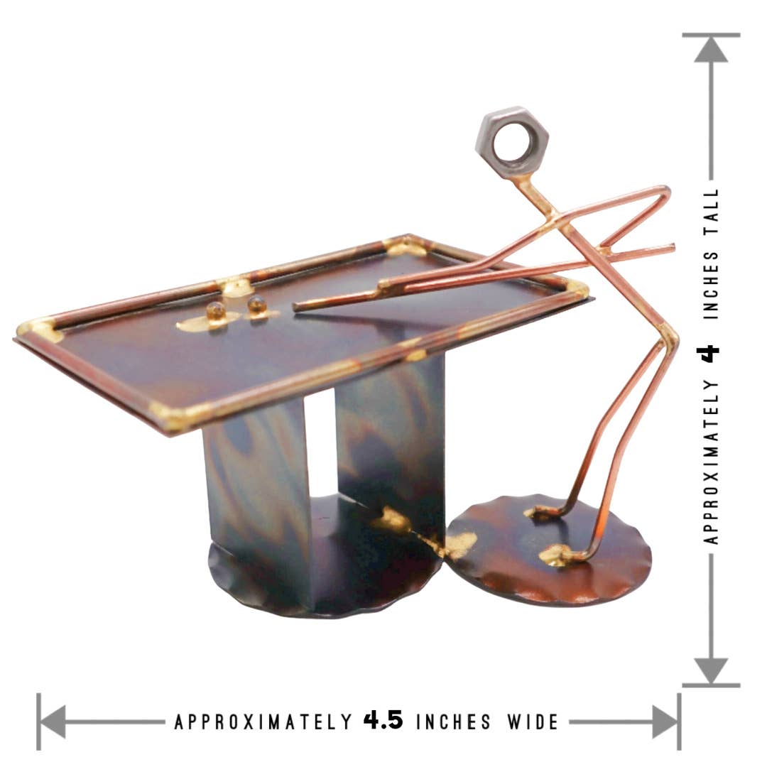 Metal Figurine - Pool Table w/1 player