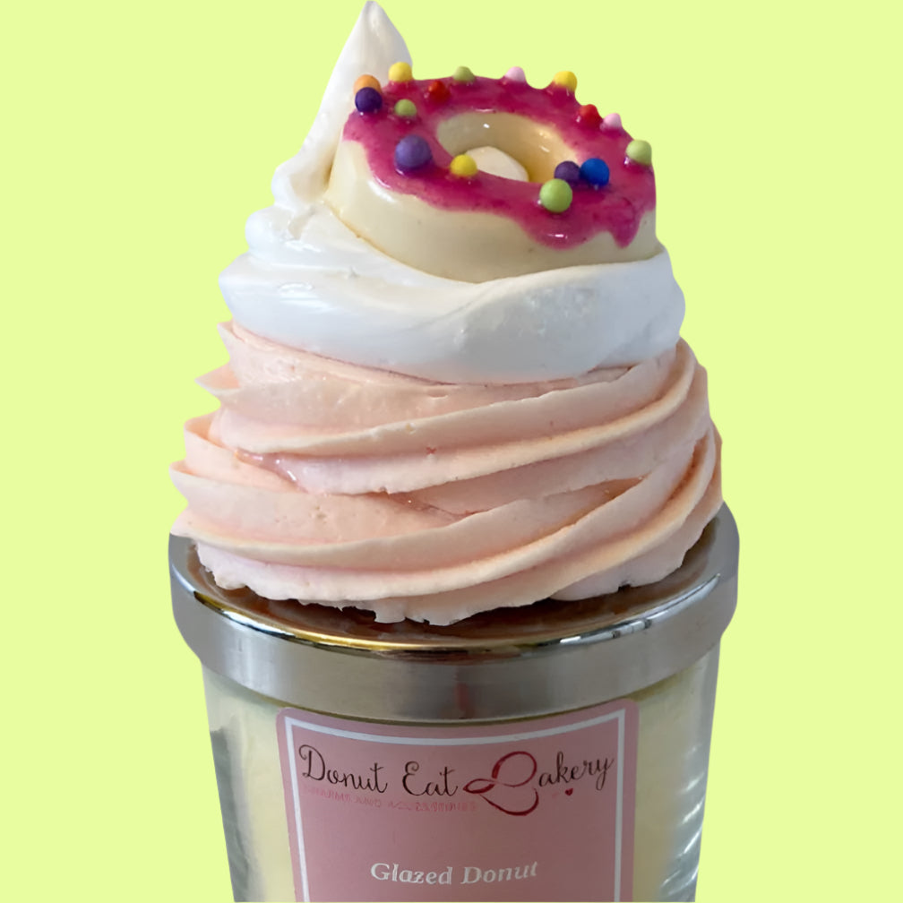 *Candle - Decorative Lid - Glazed Donut Cupcake