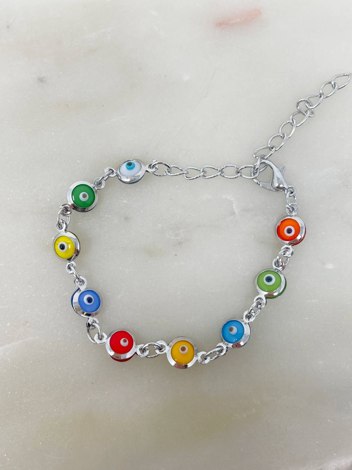 Bracelet - Rainbow Evil Eyes