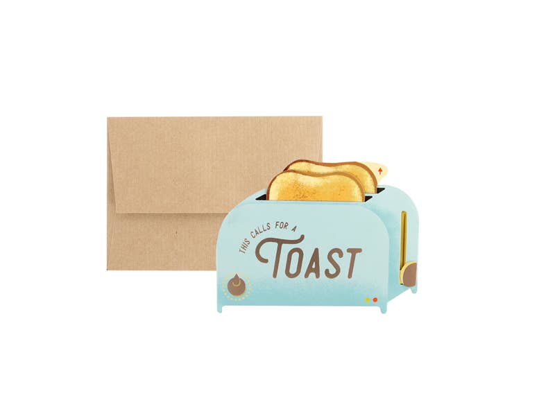Greeting Card - Toaster / Cheers Pop-up Greeting Card