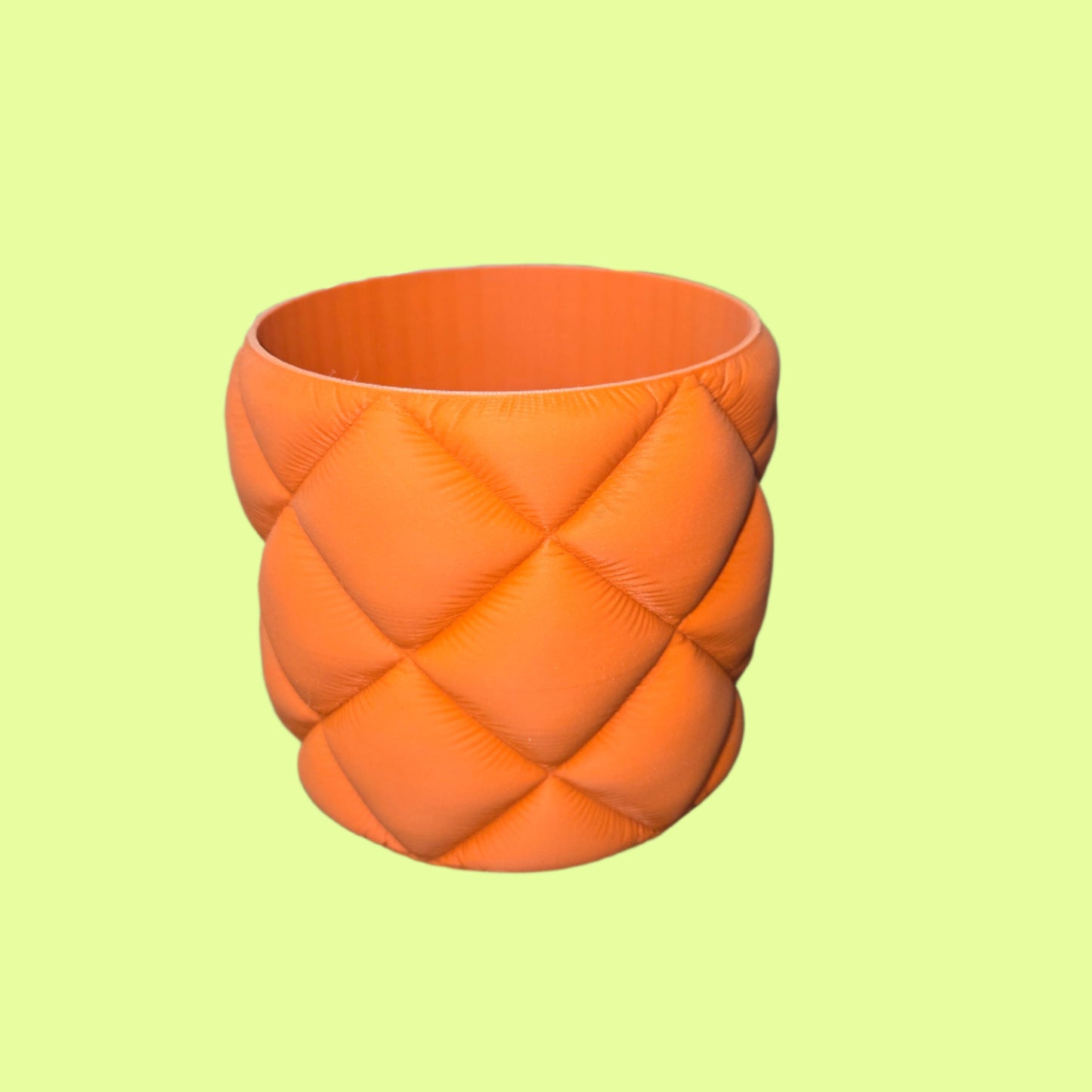 Plant Pot - 3D puffer round orange lge