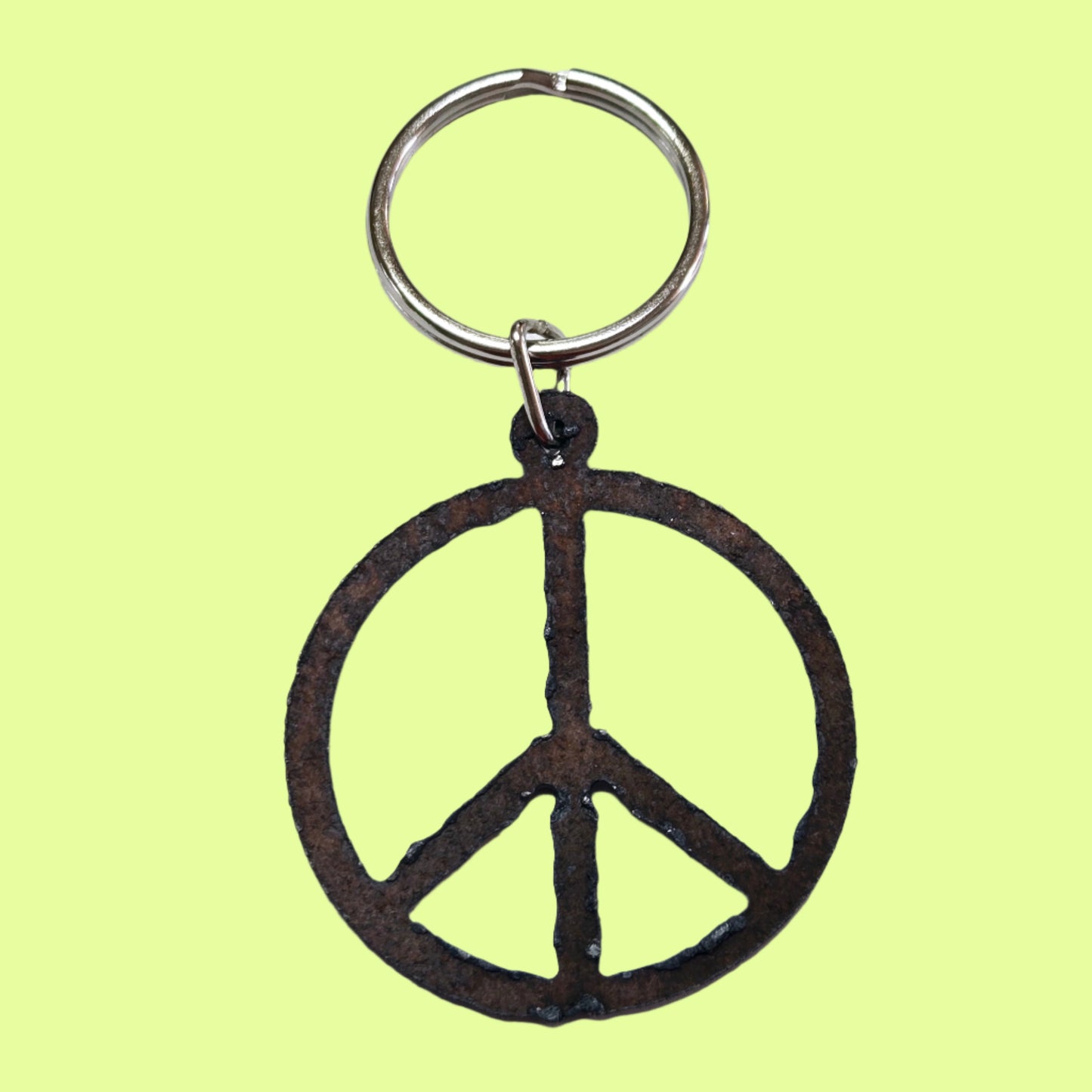 Keychain - Metal Peace Sign