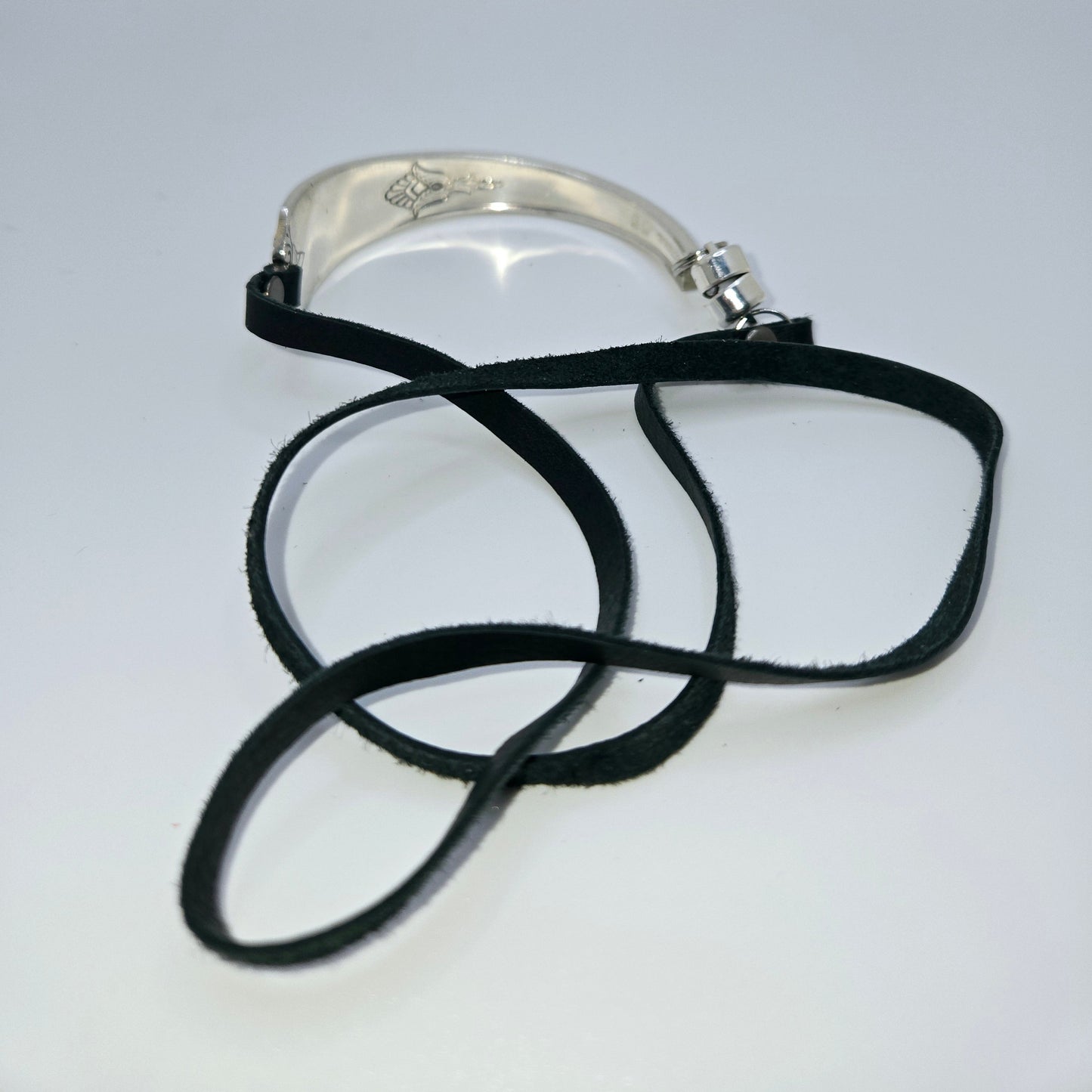 Bracelet - Handle Leather Wrap Black leather / Large