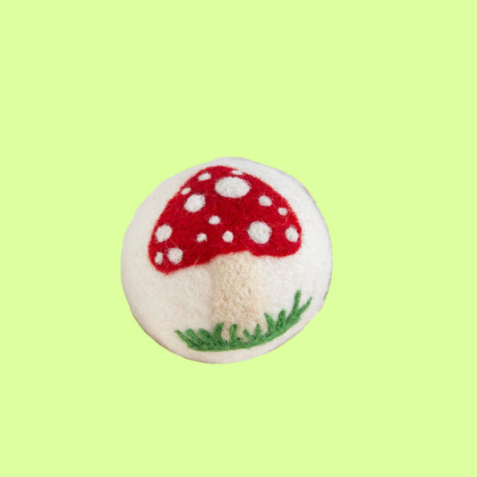 Dryer Ball - F 100% NZ wool mushroom