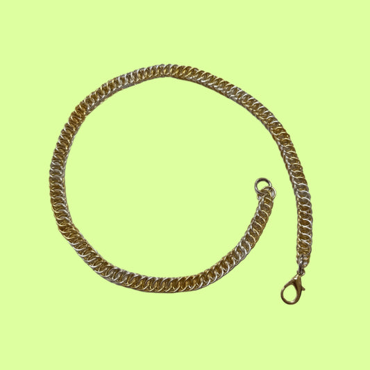 Necklace - Chainmaille gold/silver