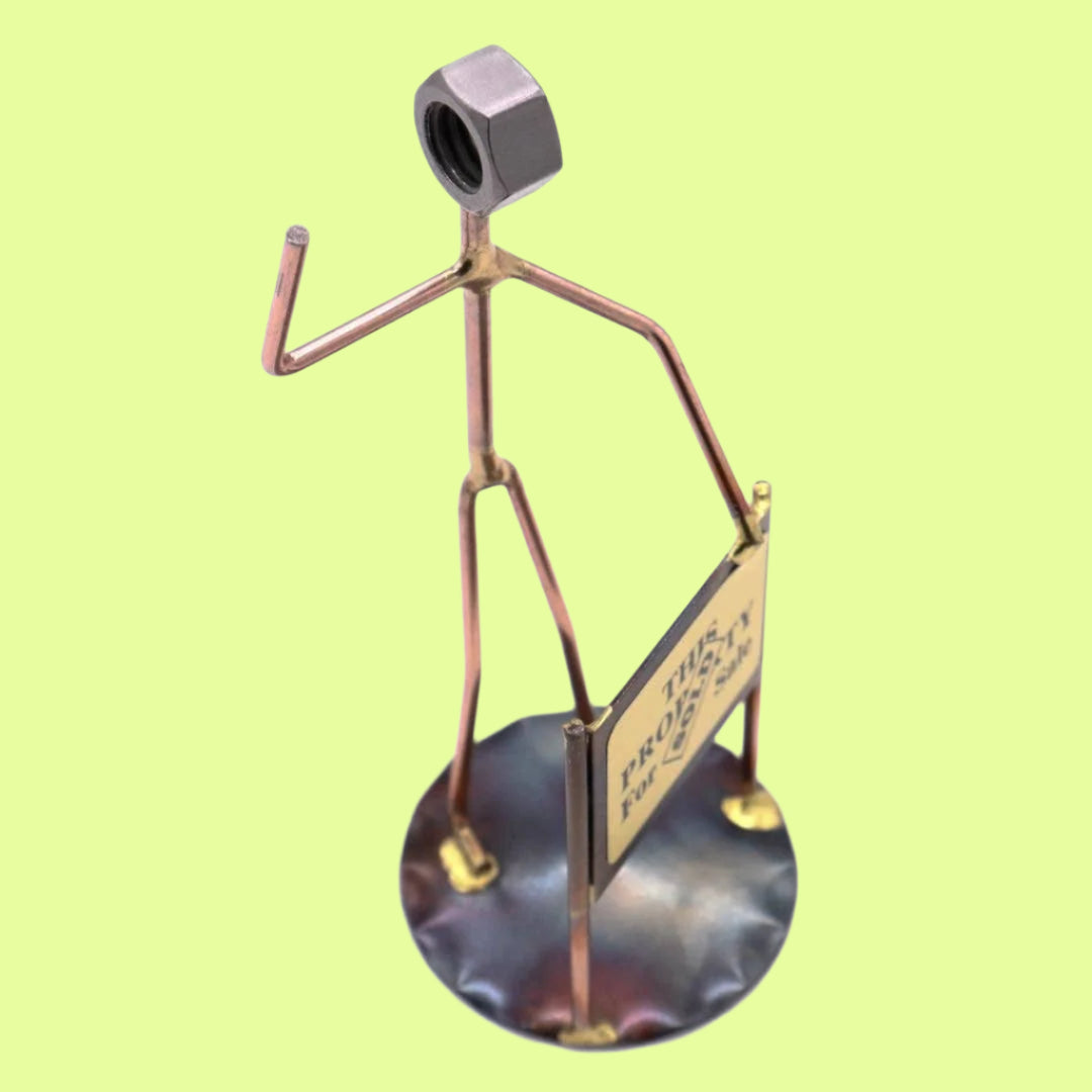 Metal Figurine - Real Estate Agent