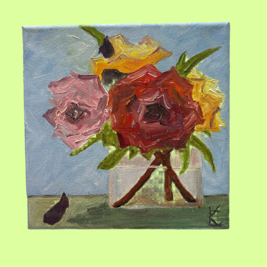 *Art - Oil on canvas - Petals Falling
