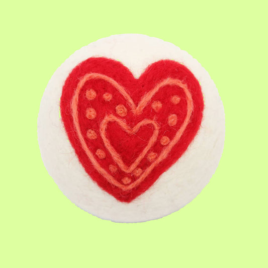 Eco Wool Dryer Balls Fair Trade: Heart dots