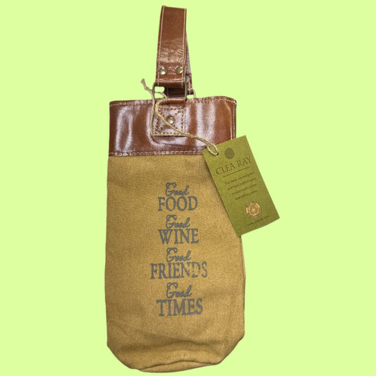 Wine Tote - Good Food, Good Wine, Good Times Clea Ray