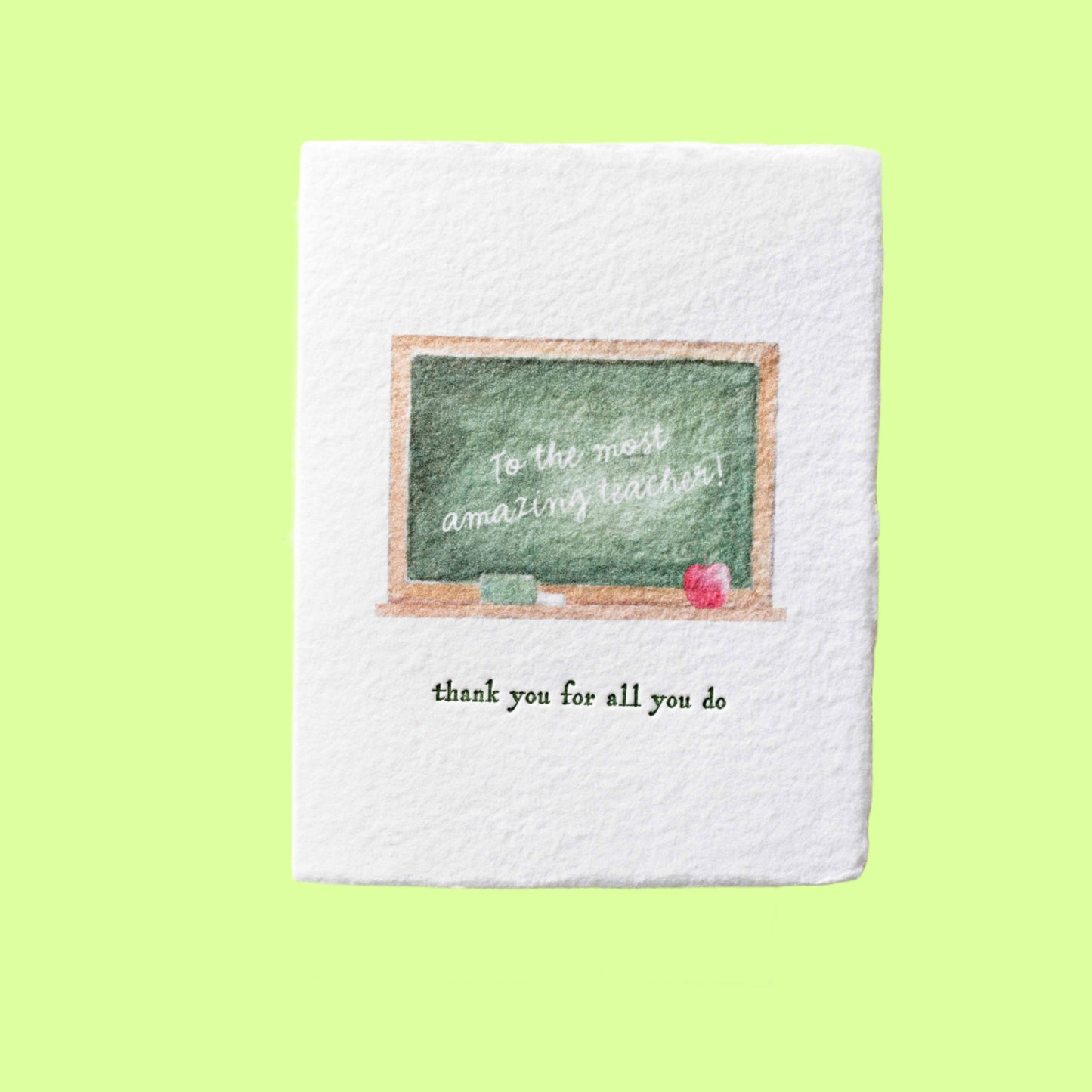 Greeting Card: Folded Teacher chalk board