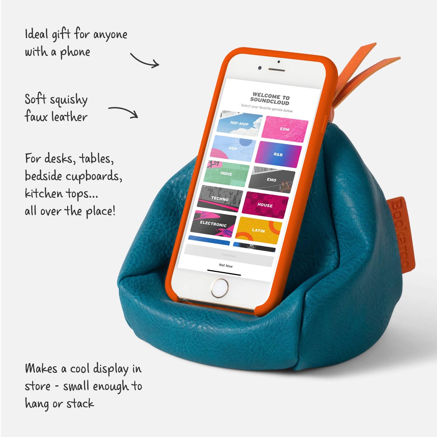 Phone Rest - Little Bean Bag Charcoal