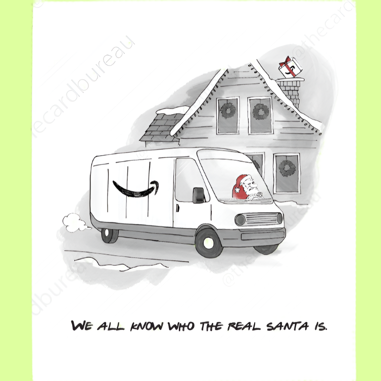 Greeting Card - Amazon Santa Christmas Card