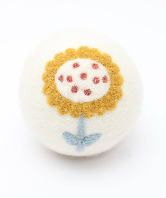 Flowers: Eco Wool Dryer Balls Fair-Trade: Yellow/Blue