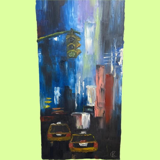 *Art - SK Oil on canvas - Hail Cabby