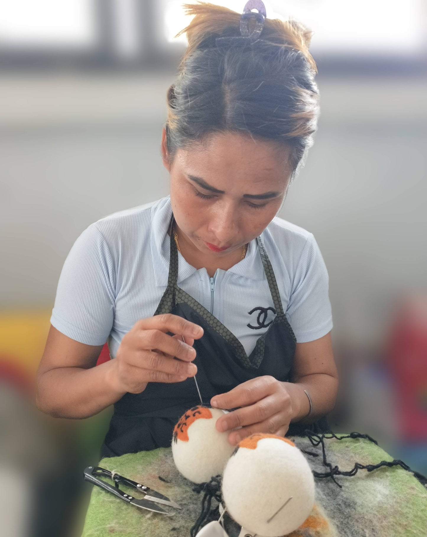 Eco Wool Dryer Balls Fair-Trade: Heart Emoji smiley face