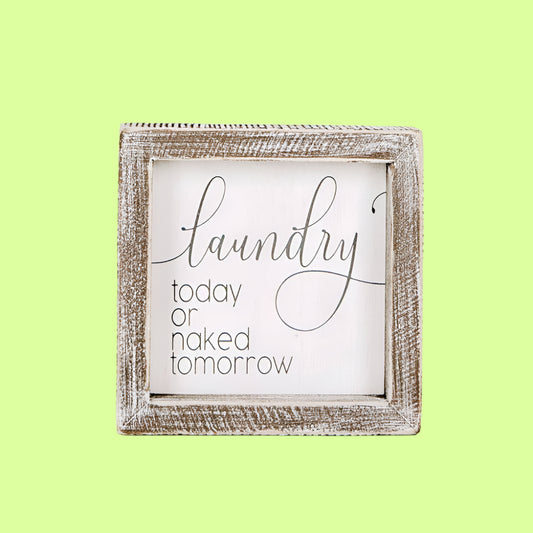 Sign - Framed Laundry/naked