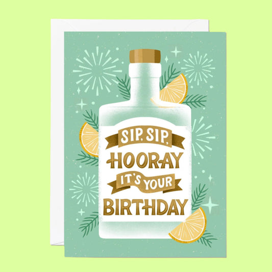 Greeting Card -Sip Sip Hooray