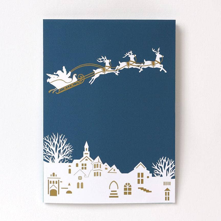 Greeting Card - Midnight Santa