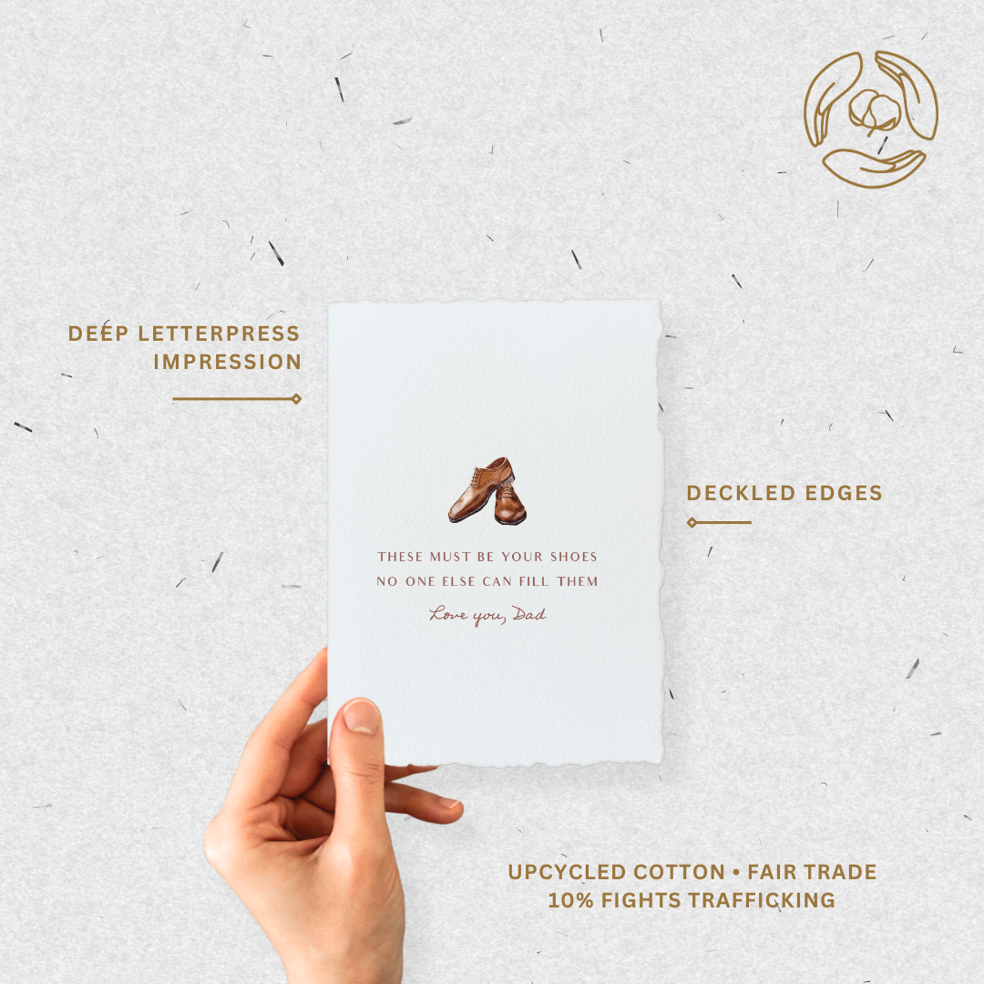 Greeting Card - folded - No One Can Fill Your Shoes Dad