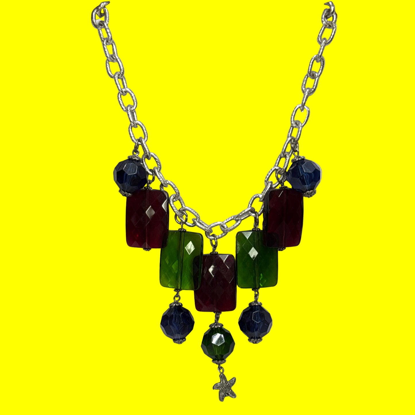 Necklace - Blue Green Red