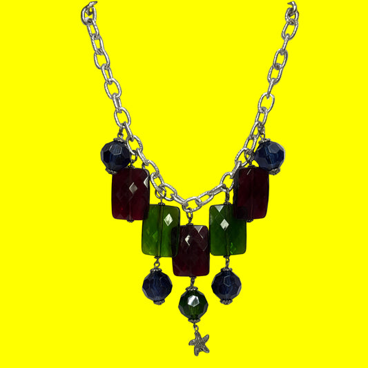 Necklace - Blue Green Red