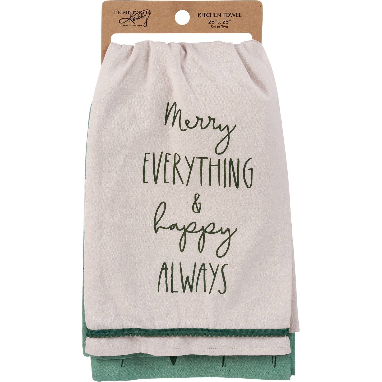 Kitchen Towel - Set 2 Merry Everything & Happy Always