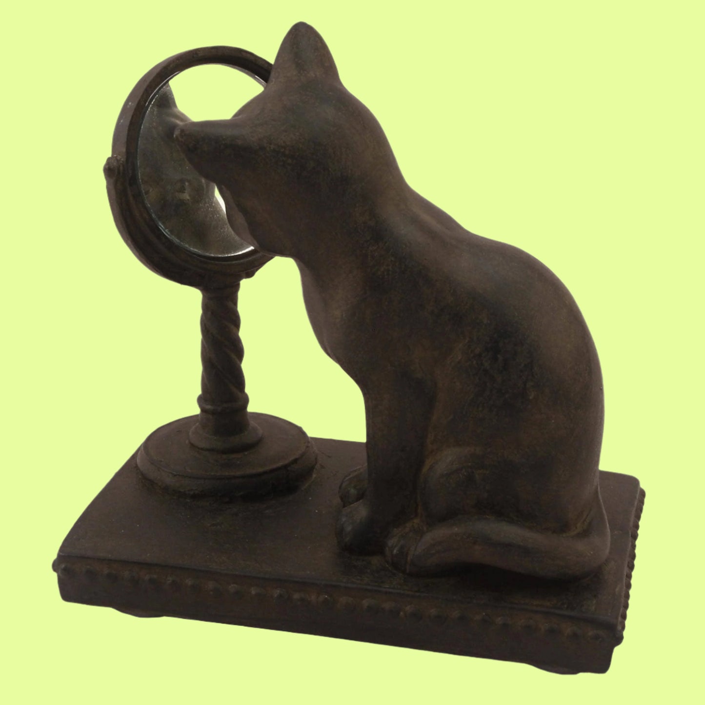 Figurine - Resin Cat with Mirror