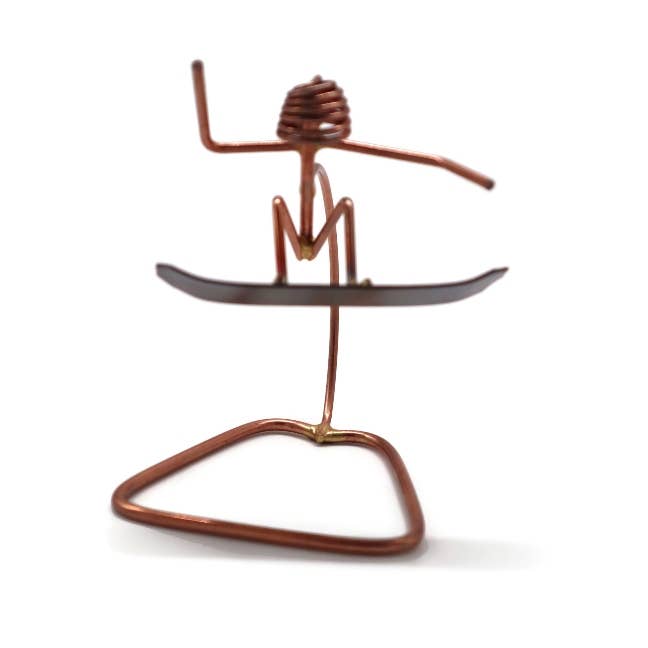 Metal Figurine - Snowboard Jumping