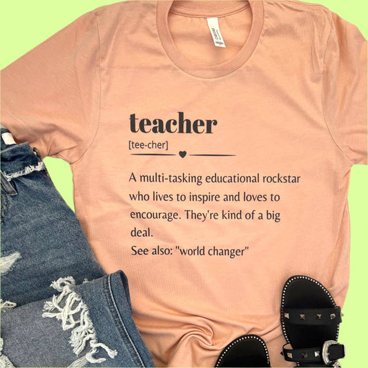 T Shirt - Teacher definition lge
