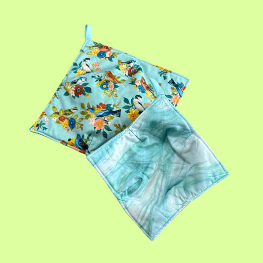 Microwave Cozy - birds/florals sml