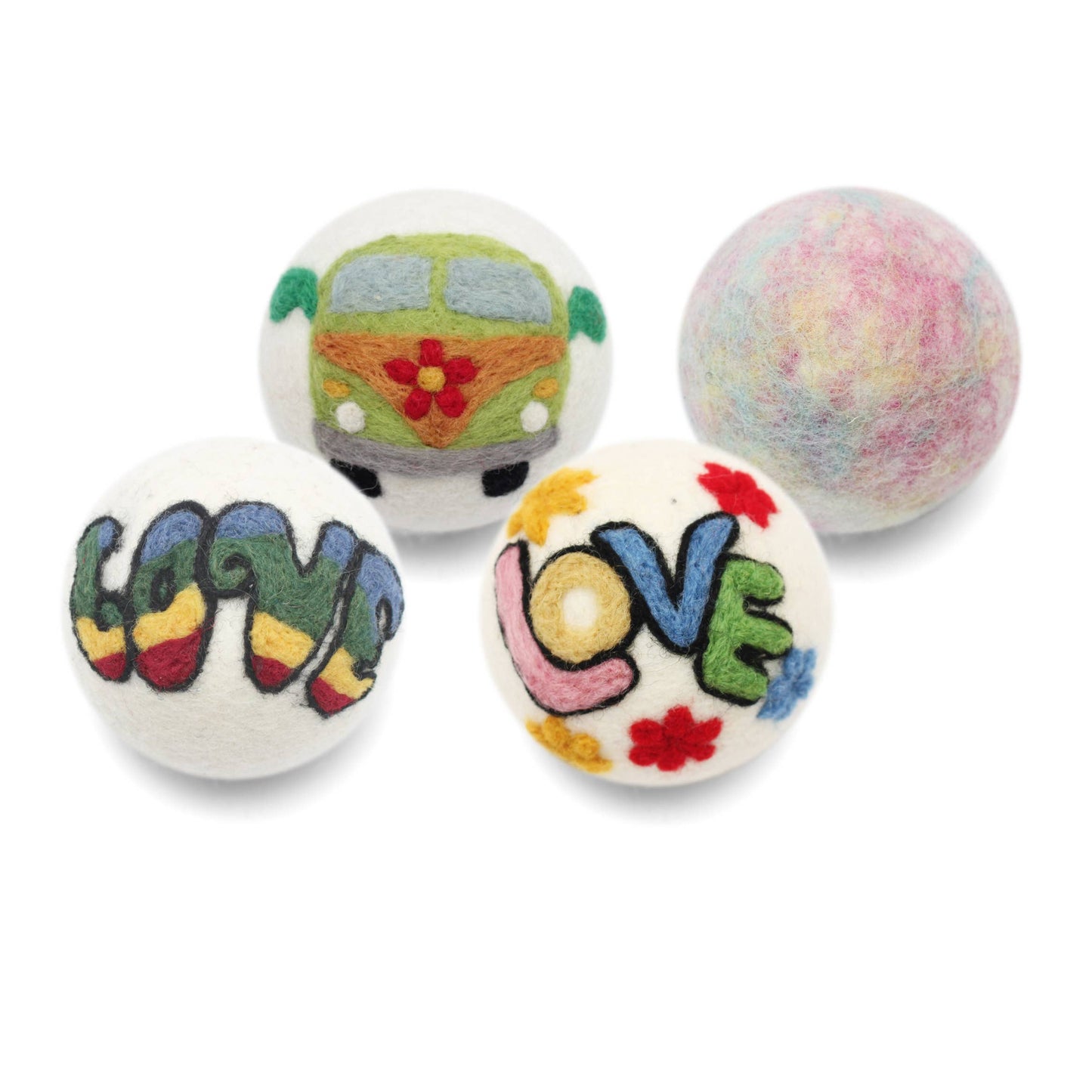 Eco Wool Dryer Balls Fair-Trade: Colorful Love