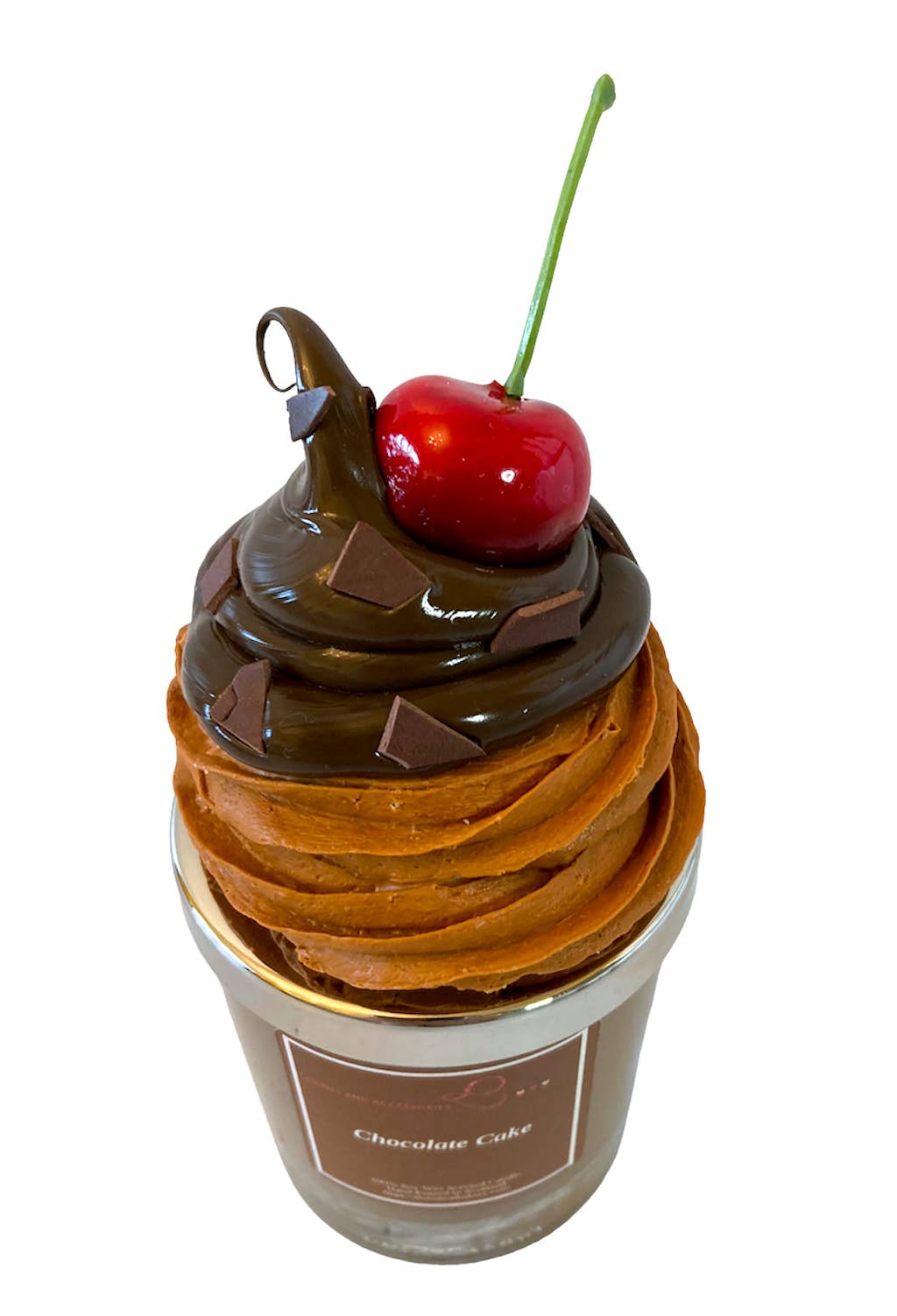 *Candle. - Decorative Lid Chocolate Cupcake