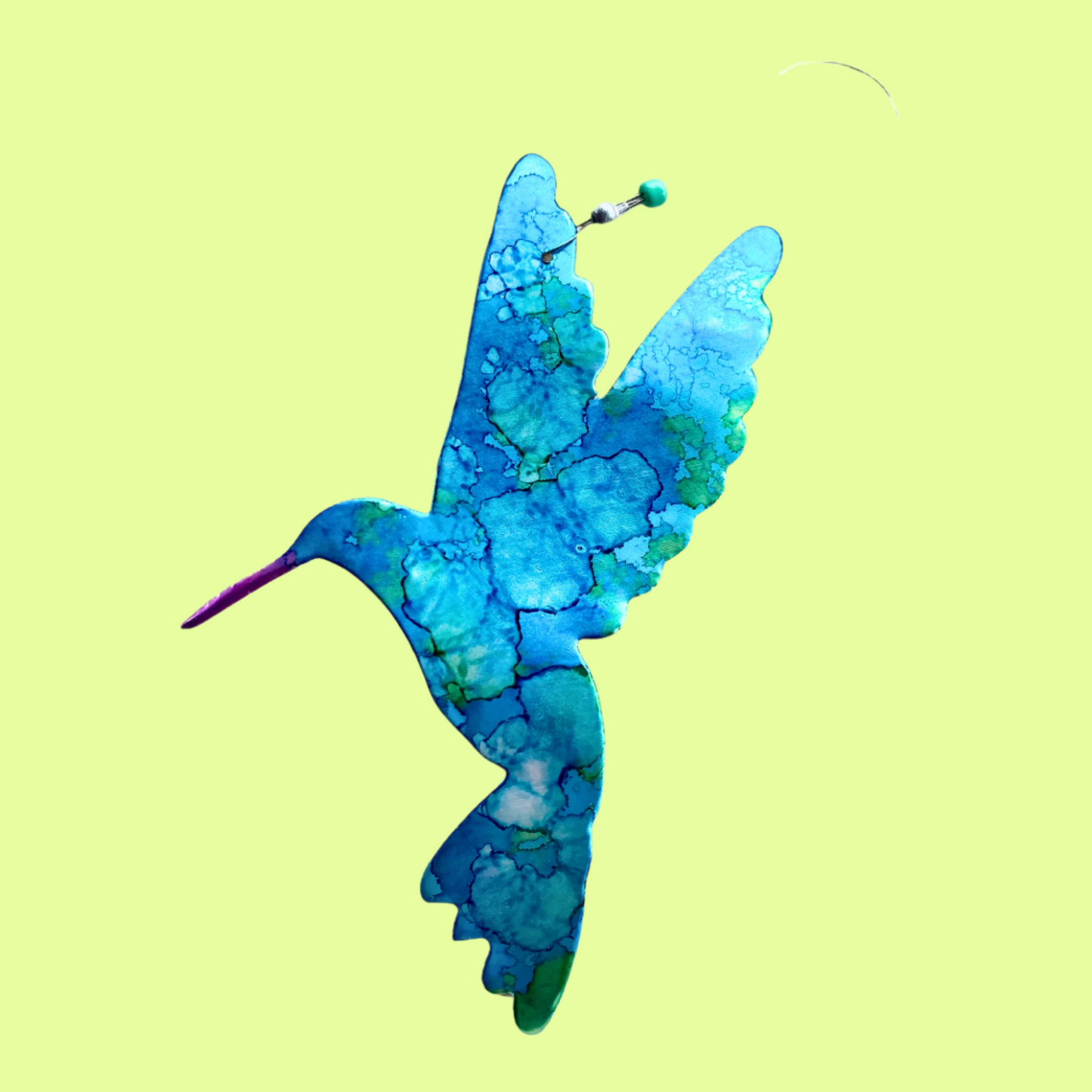 Ornament - Upcycled Art- Humming Bird