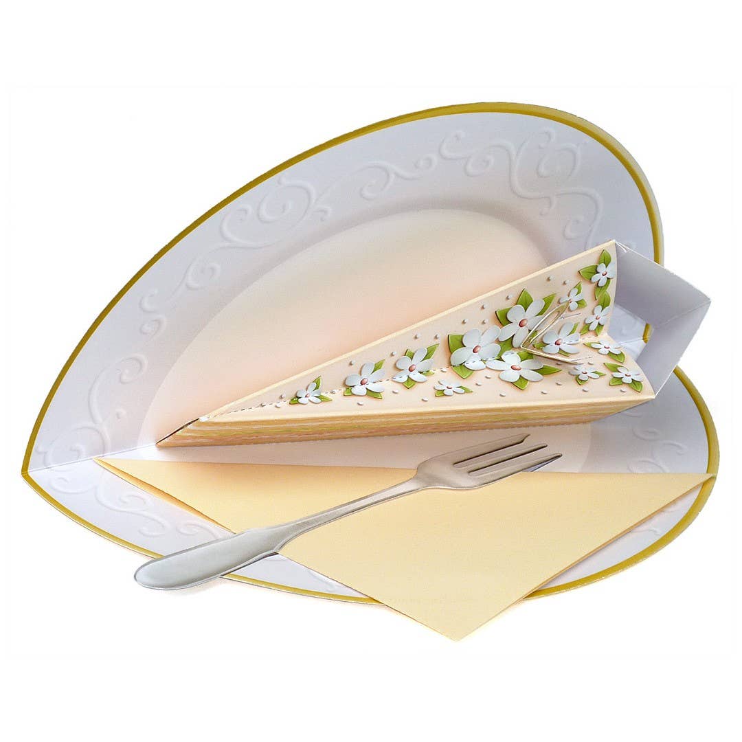 Greeting Card - Pop Up Wedding Cake Slice