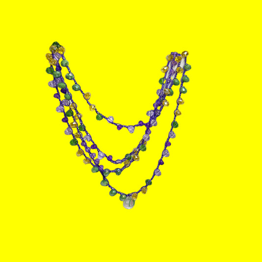 Necklace - colored crystals handmade in Italy: Green