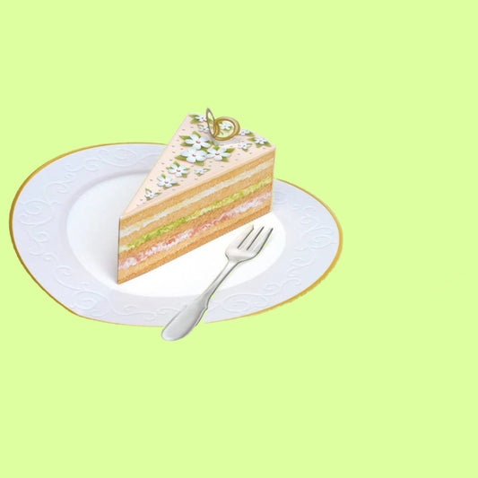 Greeting Card - Pop Up Wedding Cake Slice
