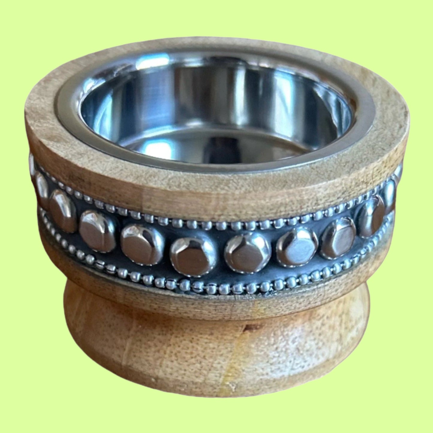 Tealight Cups - Pair Wood Steel