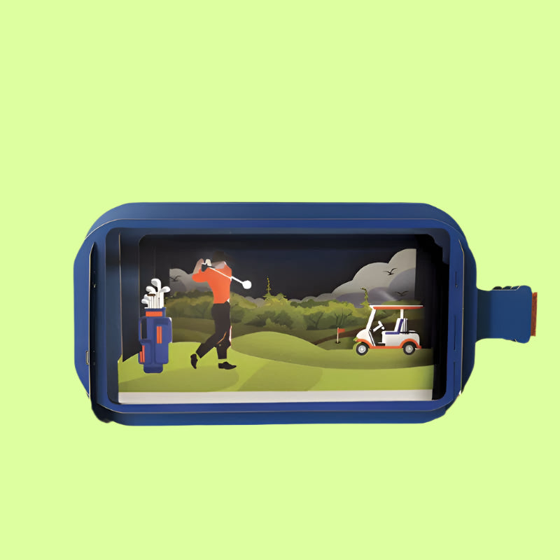 Greeting Card - Message in a Bottle Pop Up Male Golfer