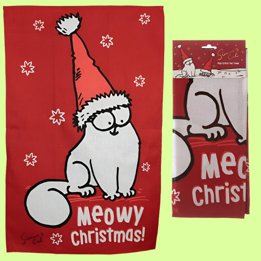 Tea Towel - Christmas Holidays Simon's Cat
