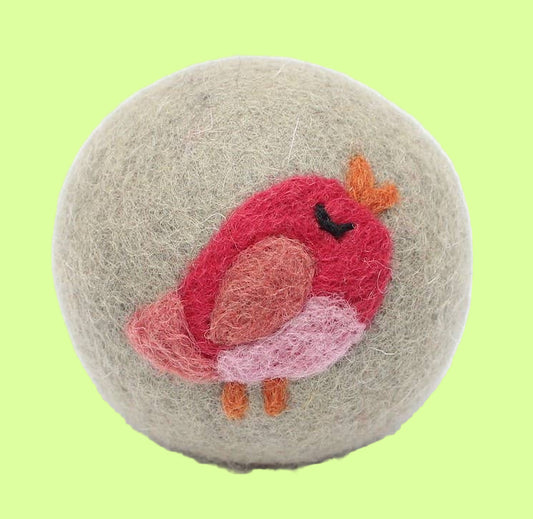 Eco Wool Dryer Balls Fair Trade: Red Bird