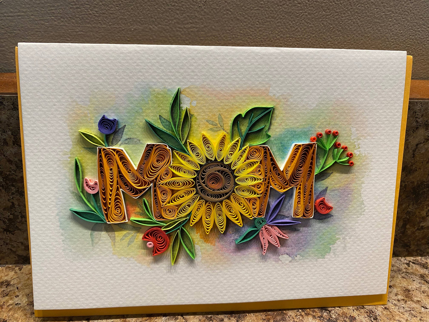 Greeting Card - Quill M-O-M