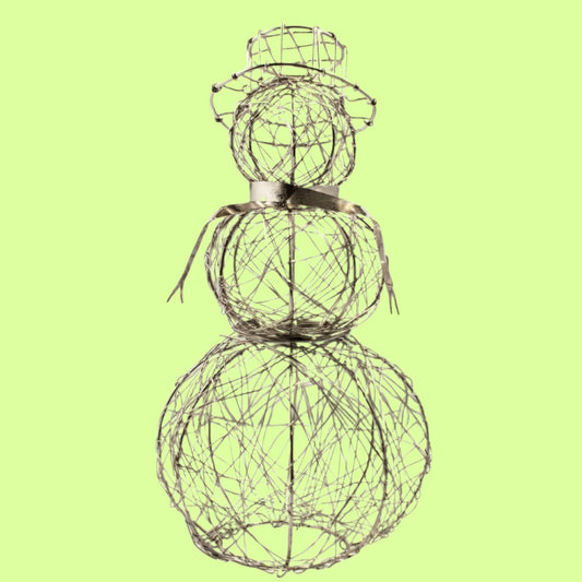 Christmas - Silver Wire Snowman