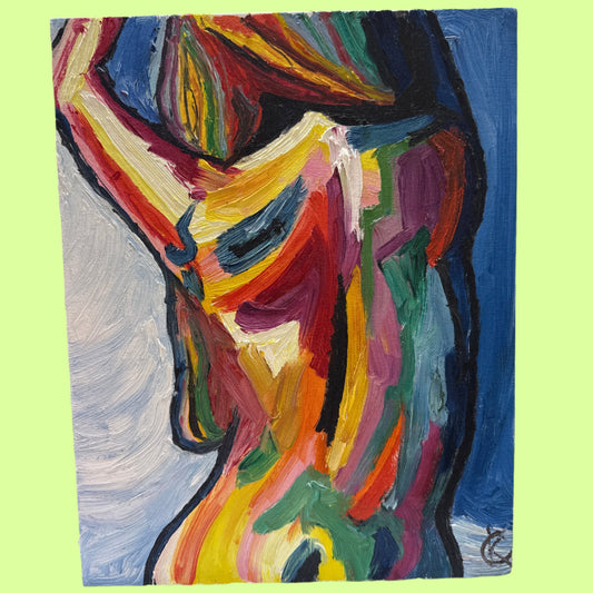 *Art - Oil on Canvas board - Arching Woman