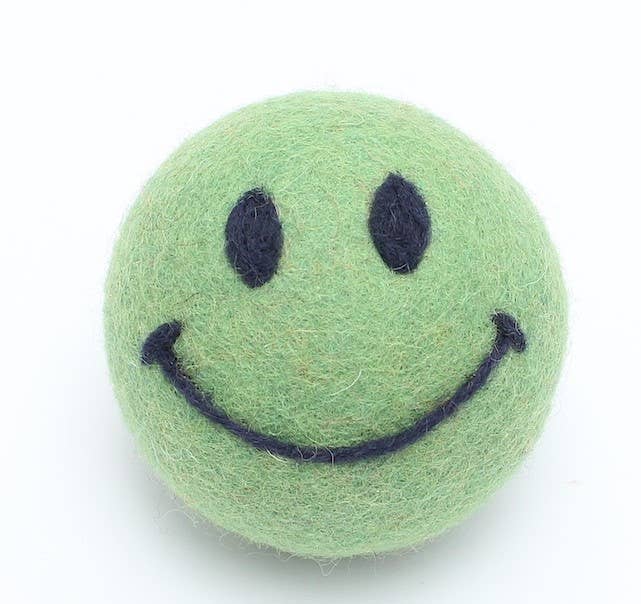 Eco Wool Dryer Balls Fair-Trade: Heart Emoji smiley face