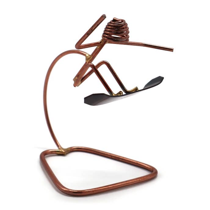 Metal Figurine - Snowboard Jumping