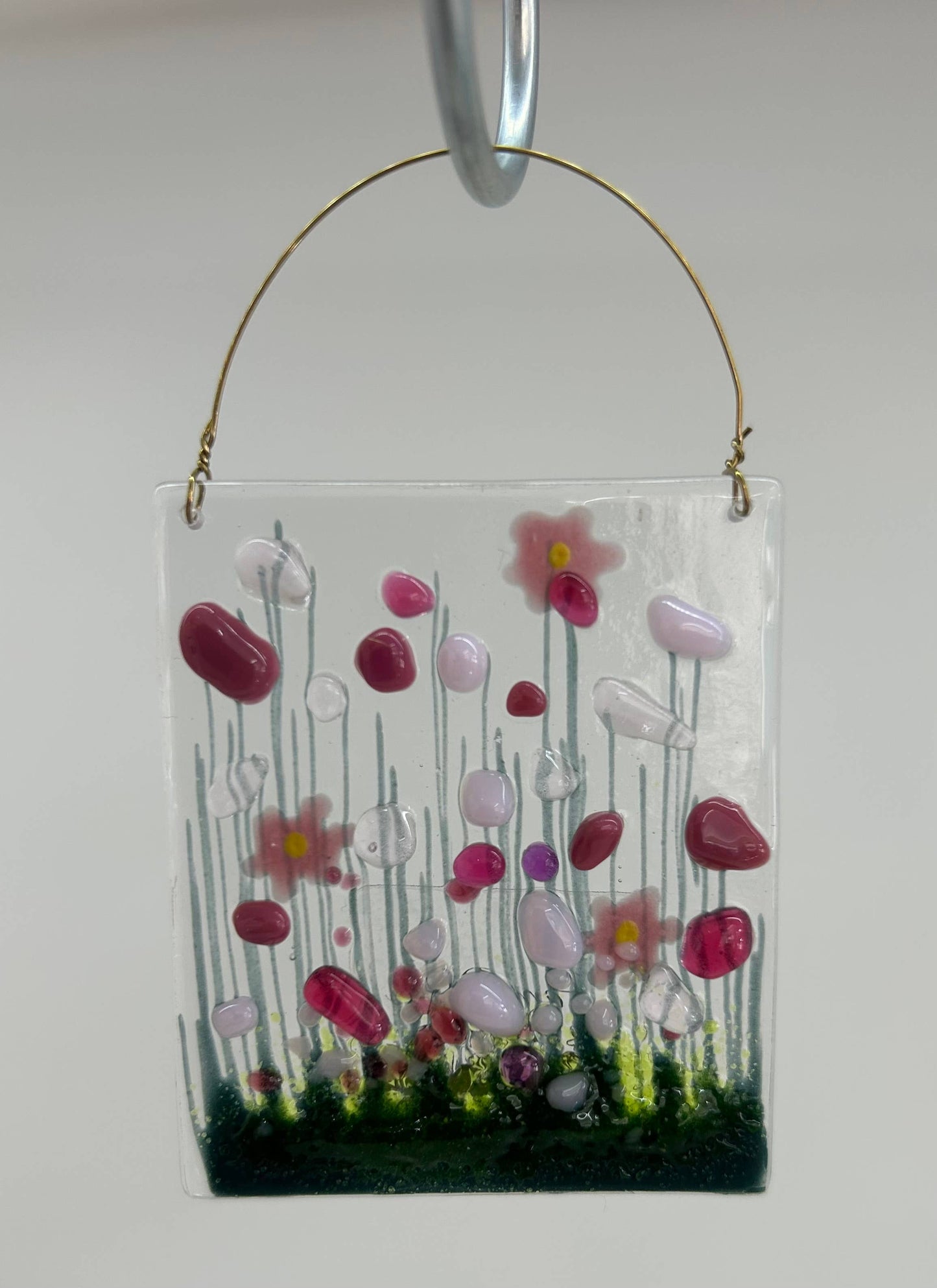 Token - handmade fused glass Blooming