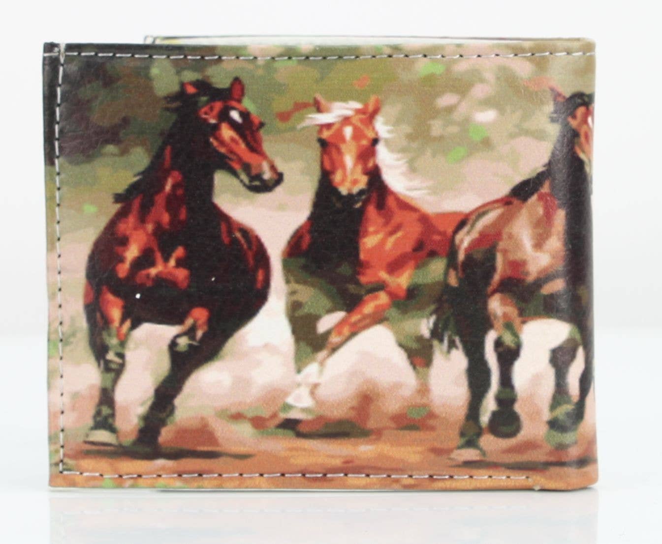 Wallet - Wild Horses Vegan Leather Bi-Fold