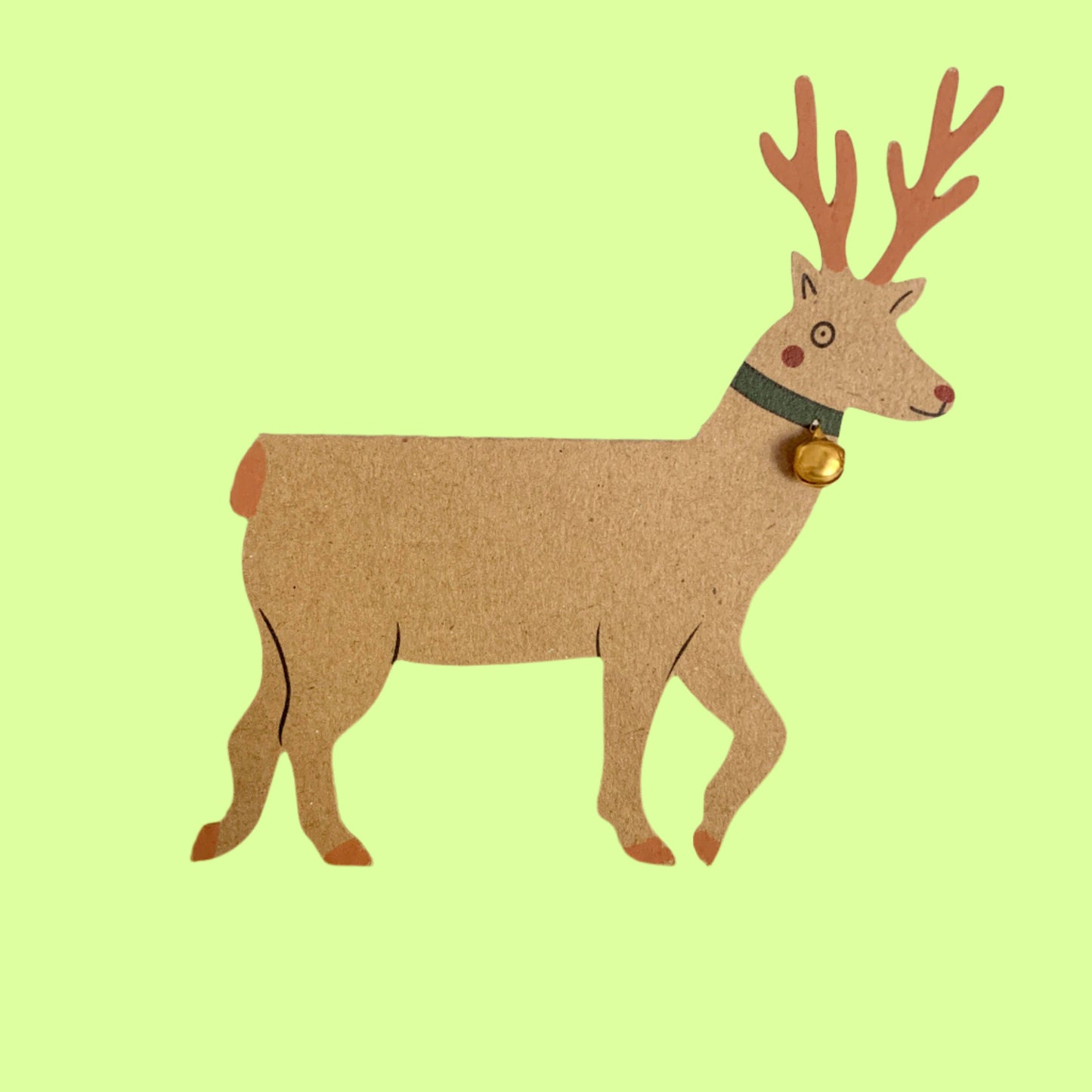 Greeting / Note Card - Standing Reindeer