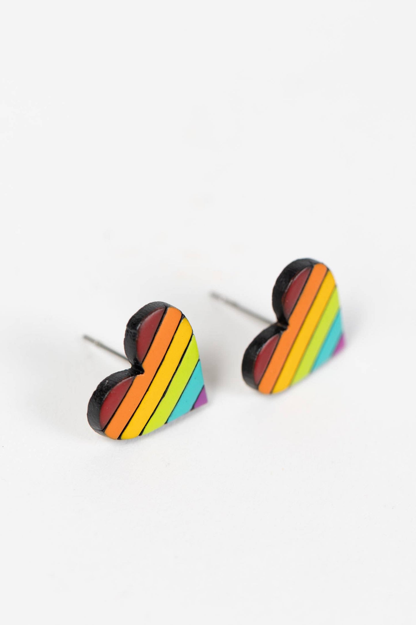 Earrings - Rainbow Heart Gourd Earrings