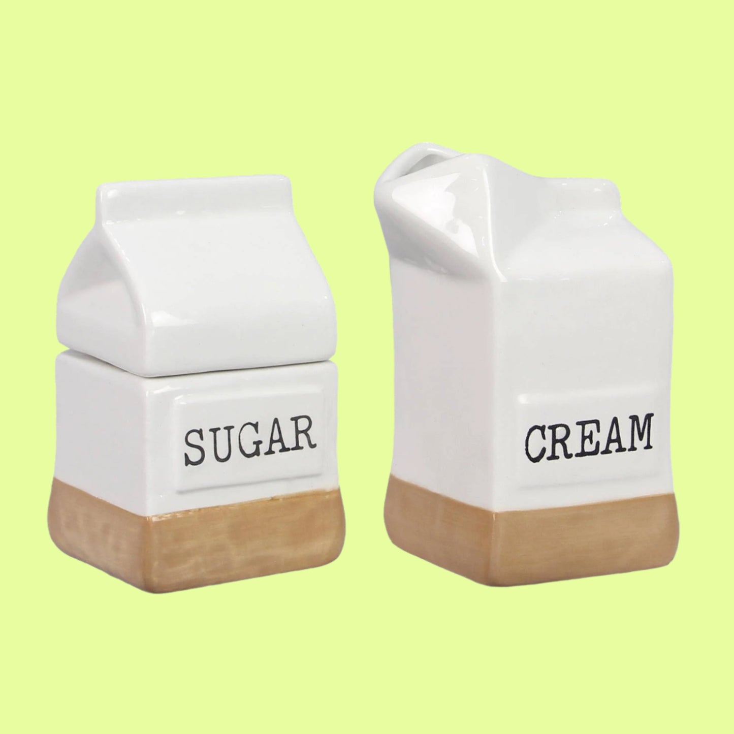 Cream & Sugar - Ceramic 'milk cartons'